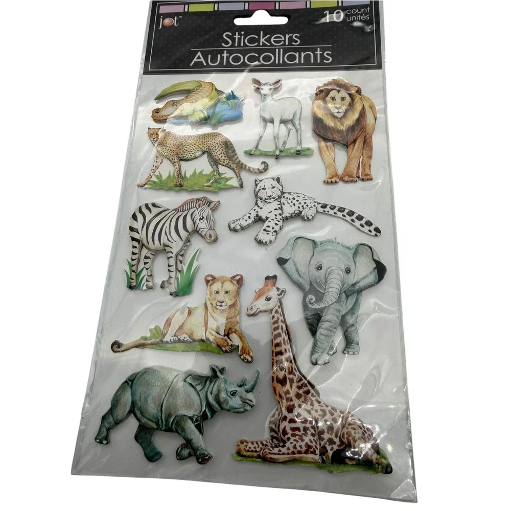 Safari Zoo Sticker Lot Jolees Boutique Creative Memories Jot My Moments NEW